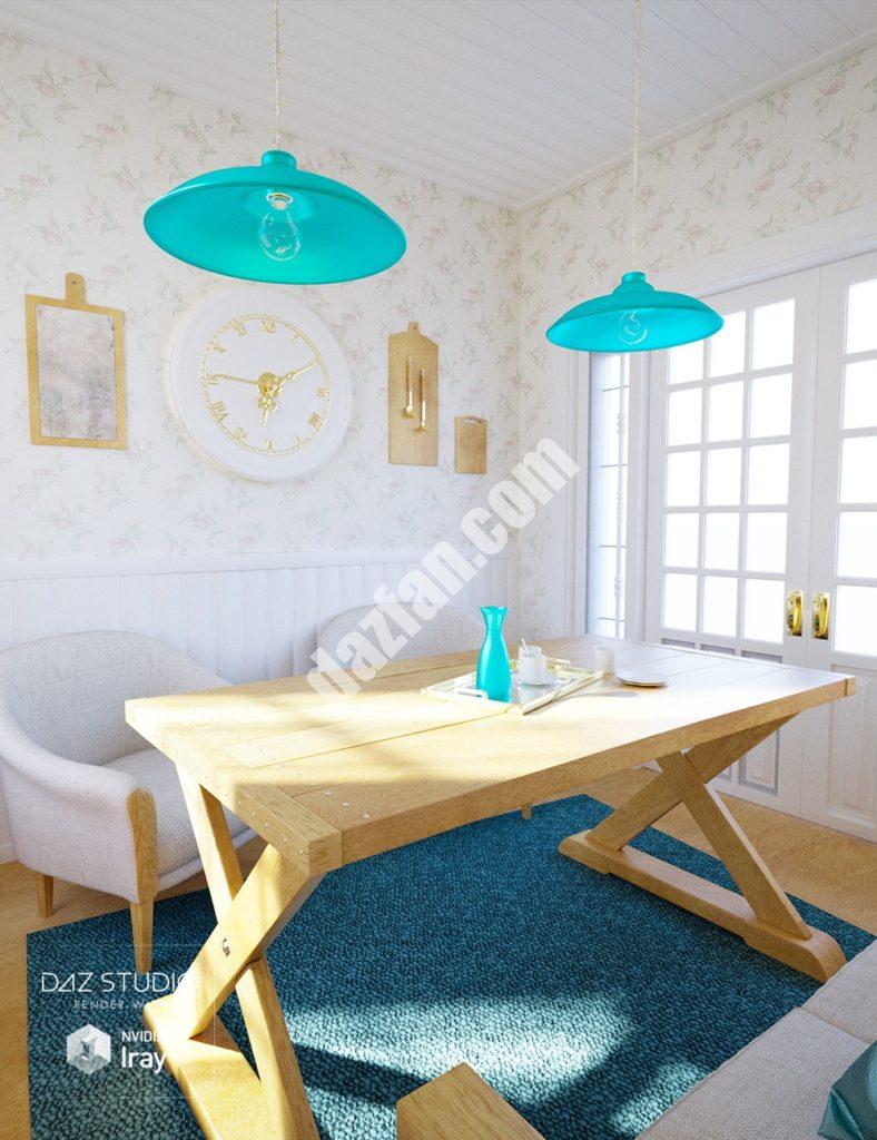 [daz场景] 早餐角落-DAZ爱好者