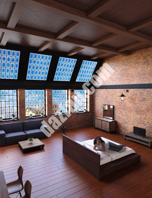 [daz场景] 工业阁楼-DAZ爱好者