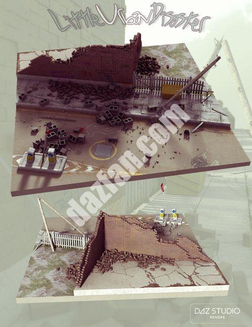 [daz场景] 小城市灾难-DAZ爱好者