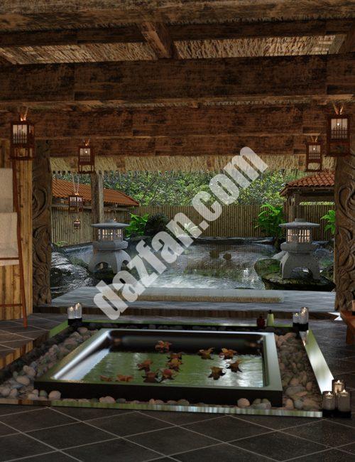 [daz场景] 日本温泉和温泉-DAZ爱好者