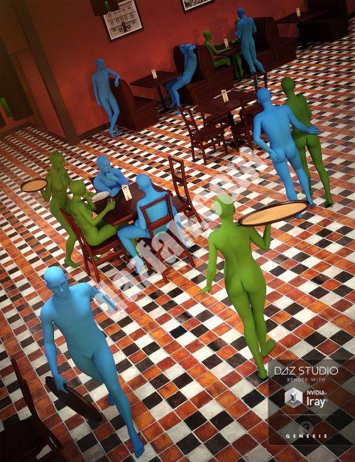 [daz姿势] 餐厅姿势创世纪3Genesis 3 男性和创世纪3女性-DAZ爱好者