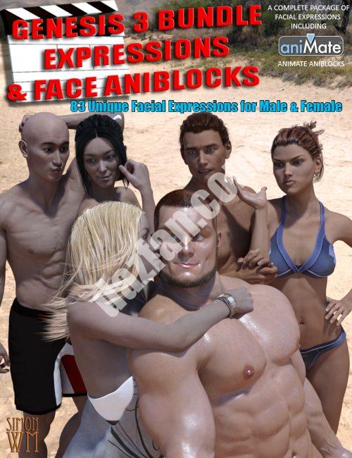 [daz姿势] 创世纪3女性表情与面部动画块-DAZ爱好者