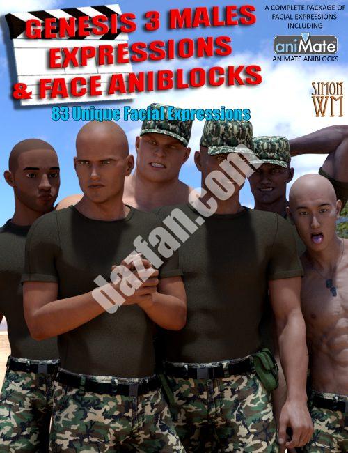 [daz姿势] 创世纪3Genesis 3 男性表情与面部动画模块。-DAZ爱好者