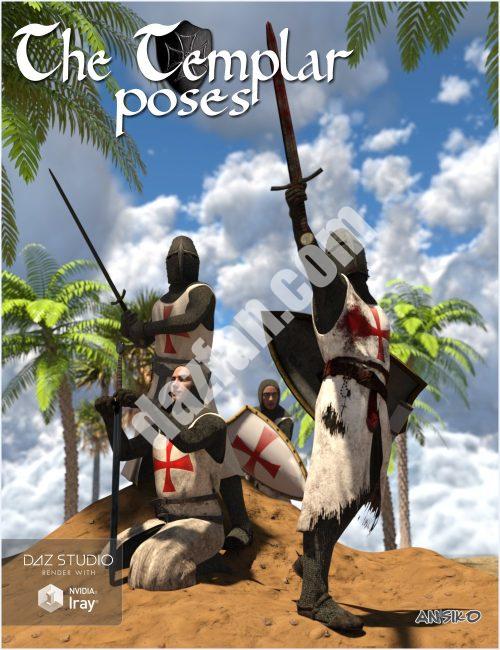 [daz姿势] 圣殿骑士摆姿势-DAZ爱好者