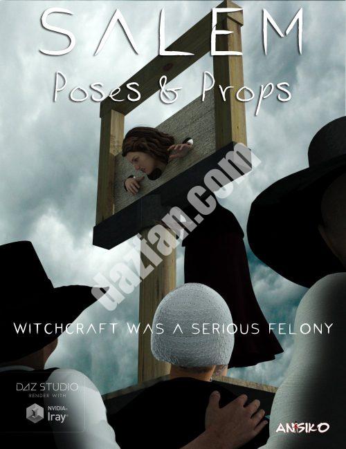 [daz姿势] 塞勒姆道具和姿势-DAZ爱好者