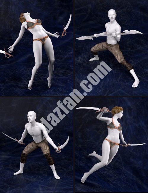 [daz姿势] 传奇的冒险姿势为创世纪2和创世纪3男(s)和女(s)-DAZ爱好者