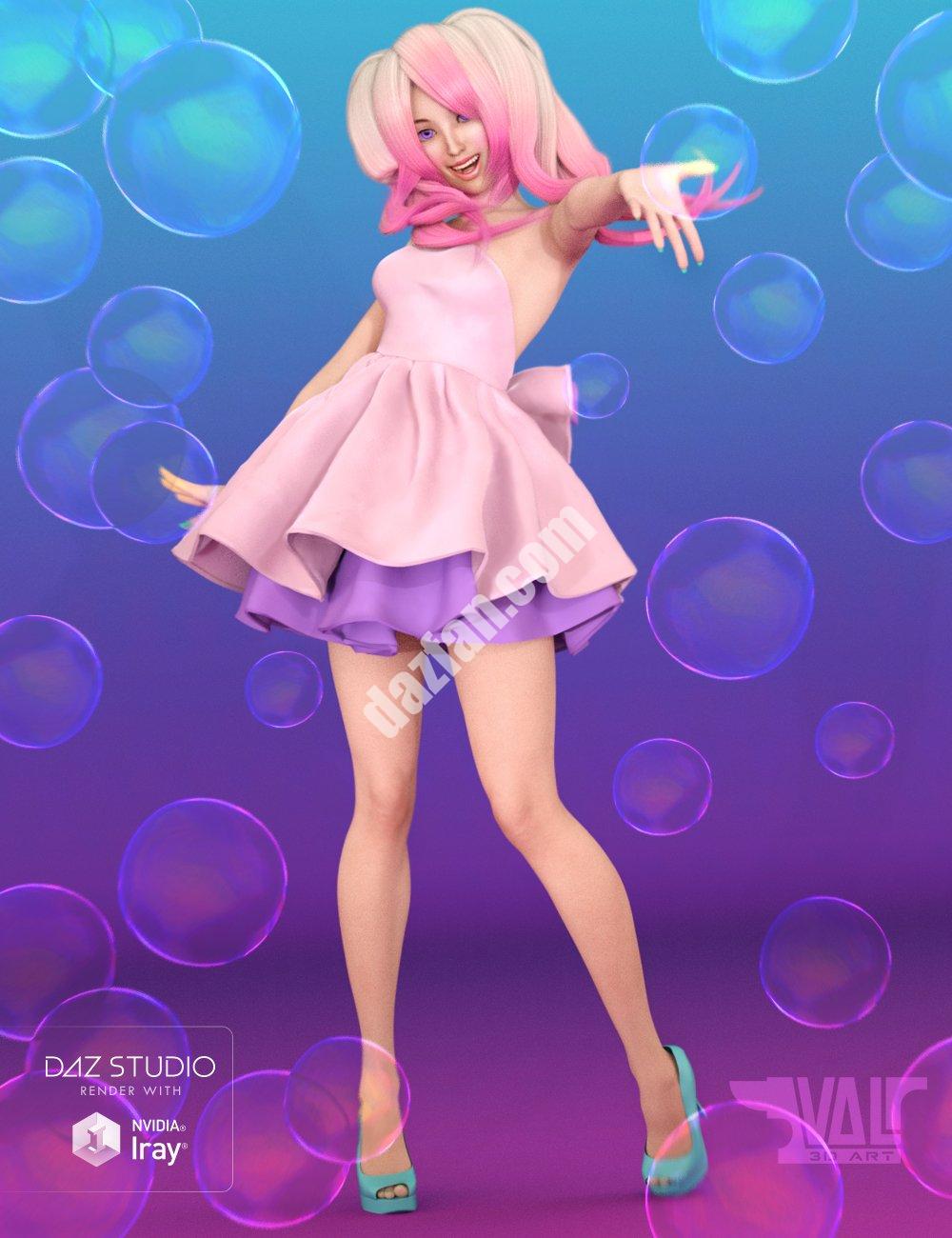 [daz姿势] 爱子7号和创世纪3号的女性卡哇伊的姿势和表情-DAZ爱好者