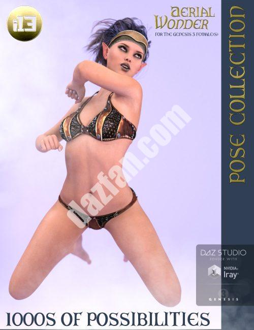 [daz姿势] i13 创世纪3女战士的空中奇迹-DAZ爱好者