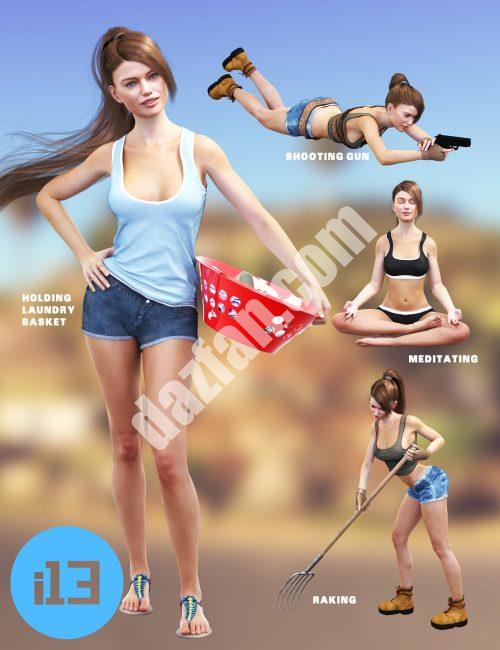 [daz姿势] i13 75姿势品种包2为创世纪3雌性(s)-DAZ爱好者