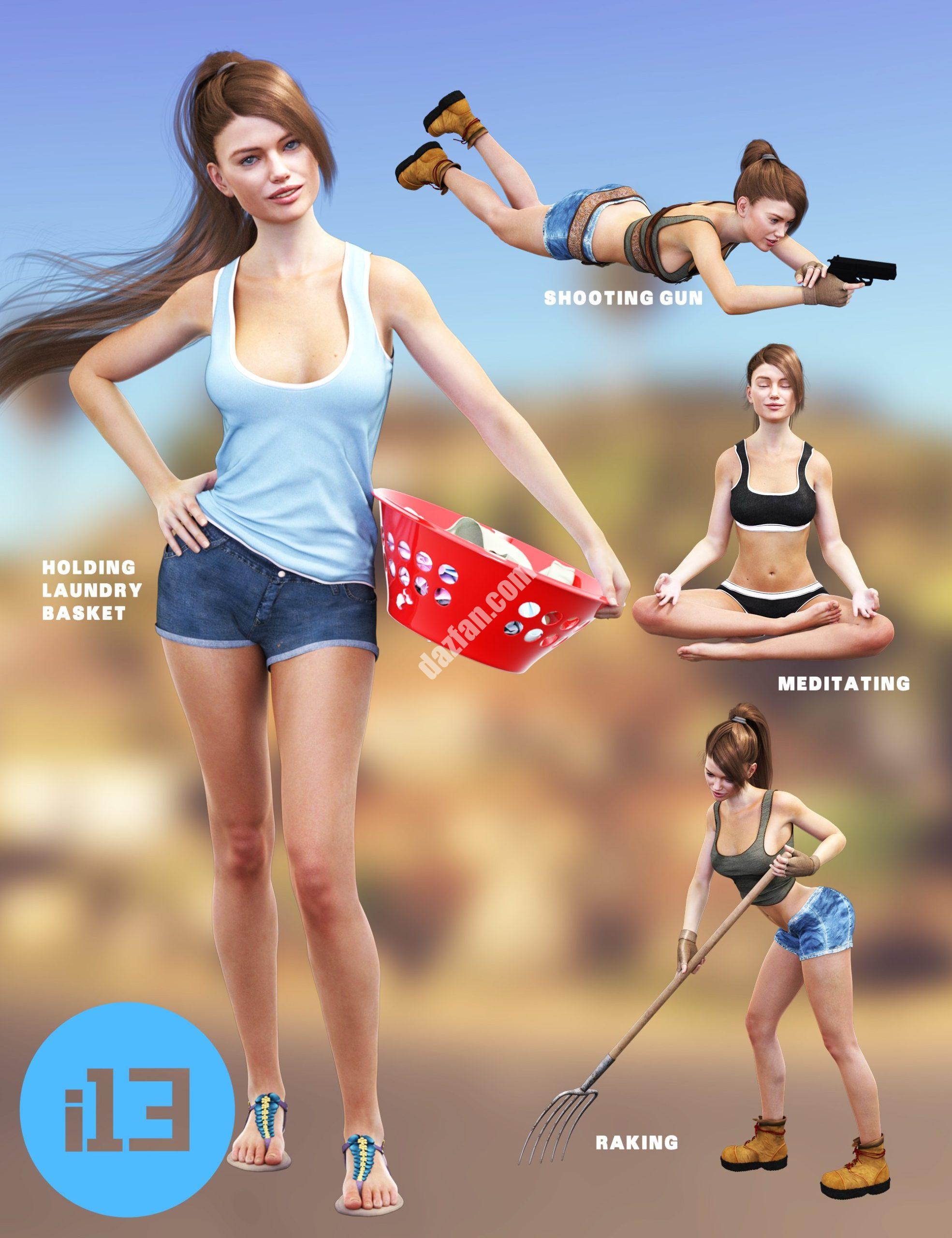 [daz姿势] i13 75姿势品种包2为创世纪3雌性(s)-DAZ爱好者