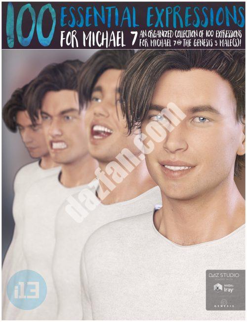 [daz姿势] i13 Michael 7的100个基本表情-DAZ爱好者