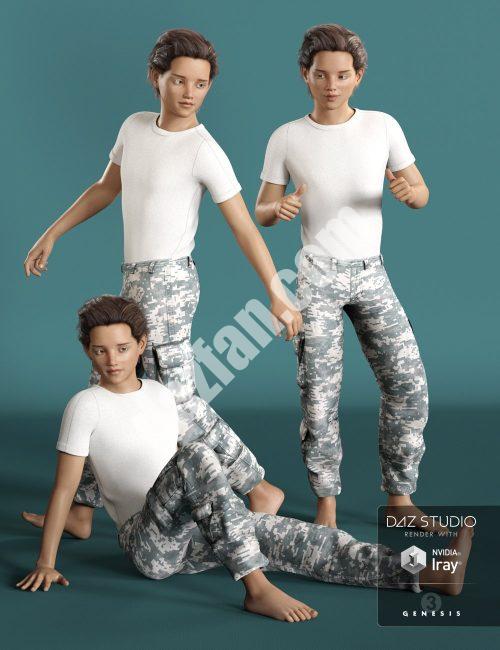 [daz姿势] 态度姿势和表情的少年瑞安7-DAZ爱好者