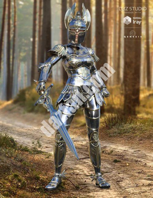 [daz服装] 创世纪3女性天使盔甲-DAZ爱好者