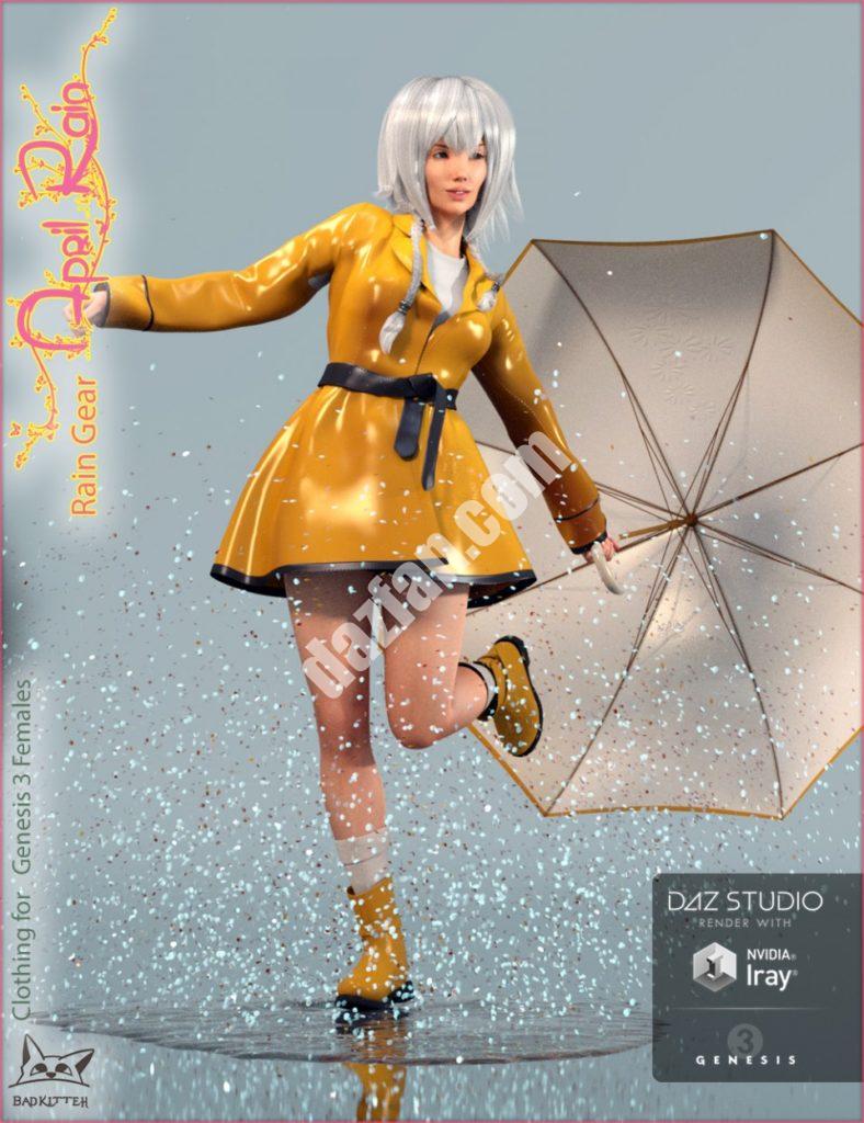 [daz服装] 创世纪3女性的四月雨具-DAZ爱好者