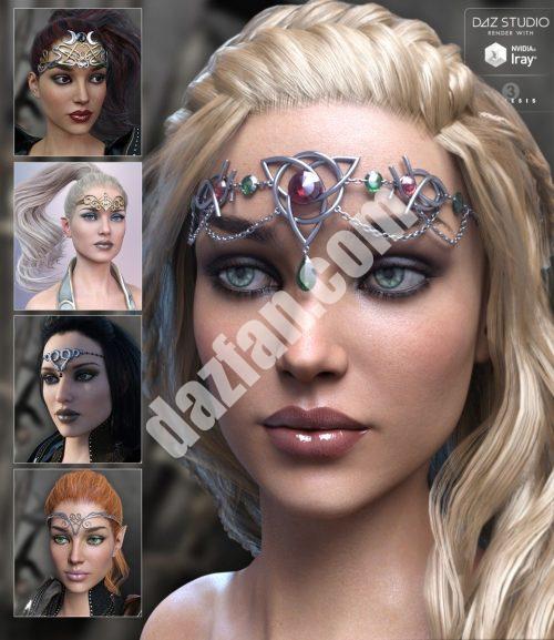 [daz服装] 创世纪3女性的扬升头饰-DAZ爱好者