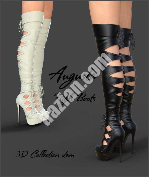 [daz服装] 创世纪3女性奥古斯塔高靴-DAZ爱好者