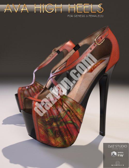[daz服装] 创世纪3女款Ava高跟鞋-DAZ爱好者