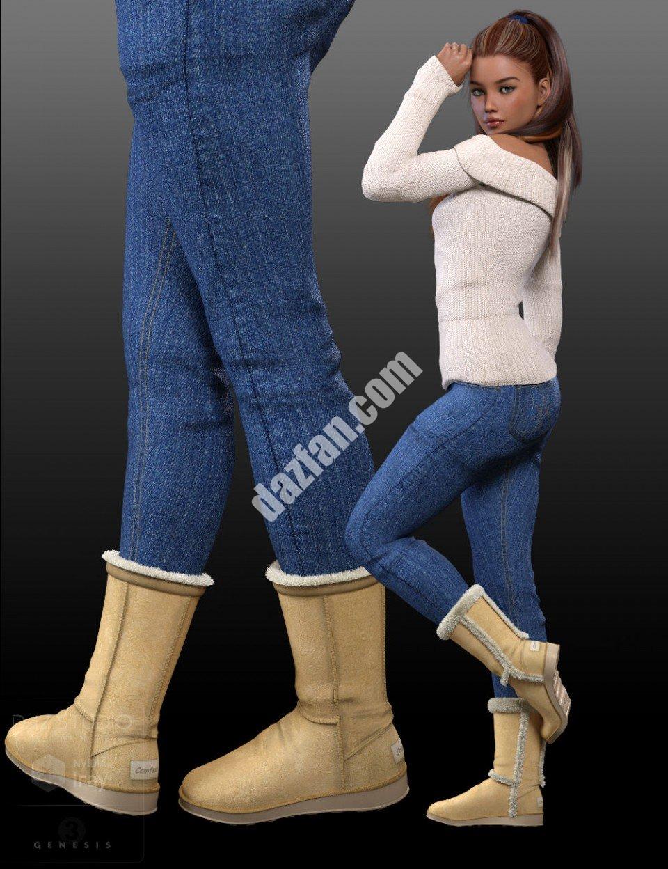 [daz服装] 《创世纪3》女性版Comfeez Boots-DAZ爱好者