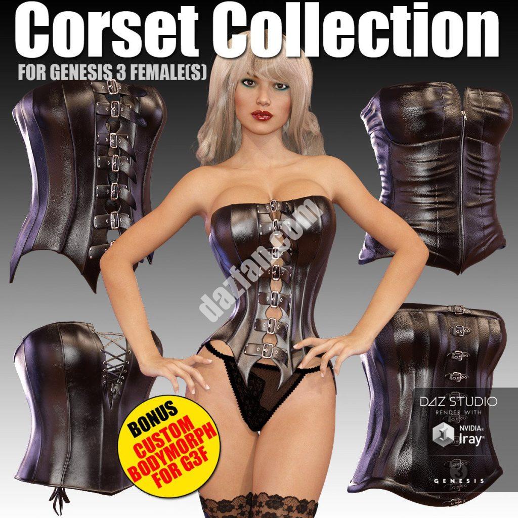 [daz服装] 创世纪3女性紧身胸衣系列-DAZ爱好者