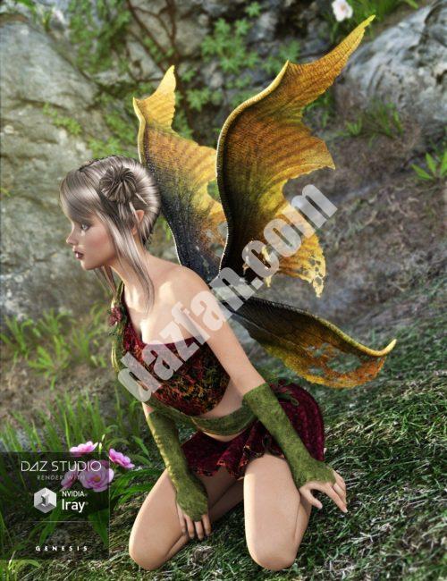 [daz服装] 暗黑精灵之翼创世纪3女性(s)-DAZ爱好者