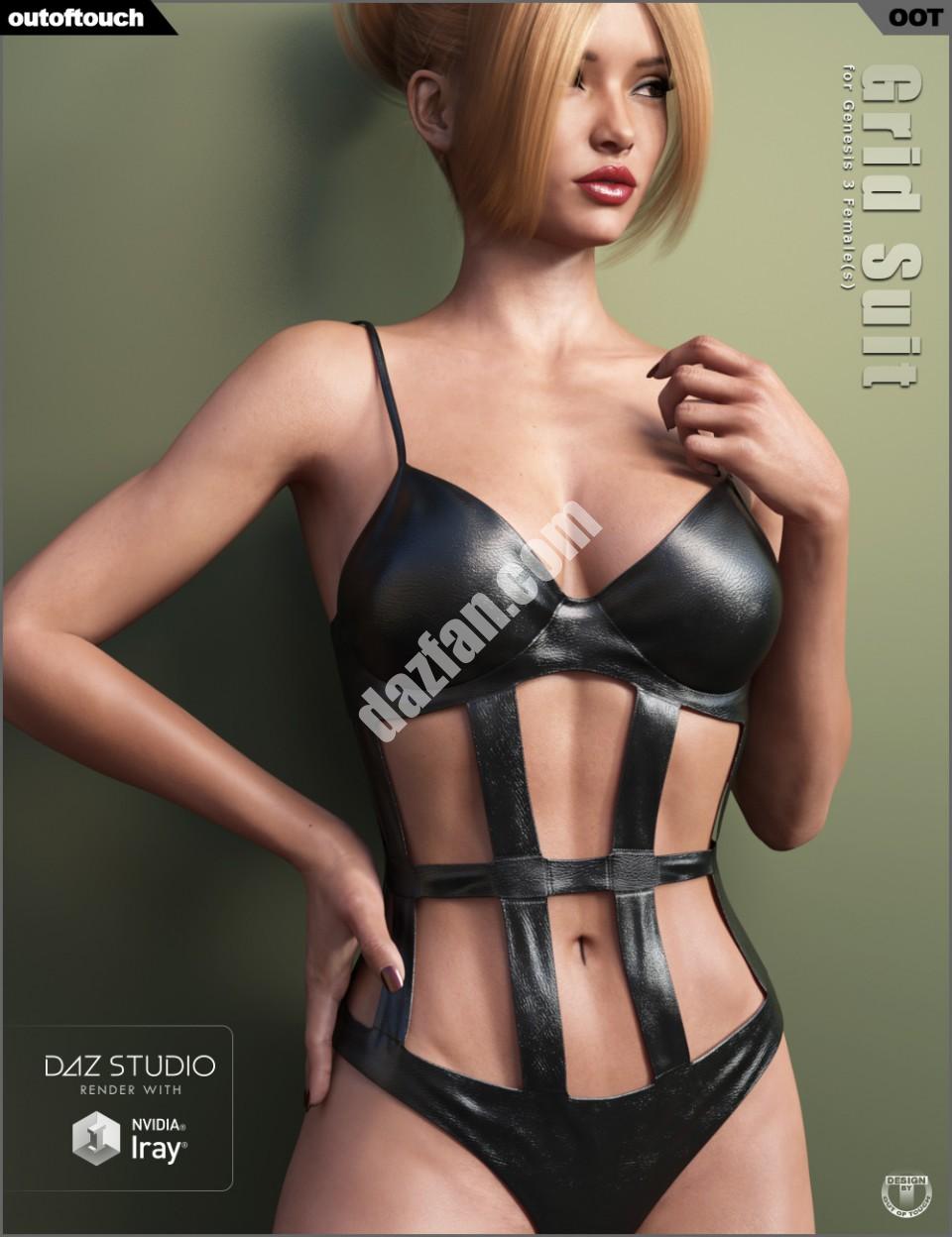 [daz服装] 创世纪3女性格子服-DAZ爱好者