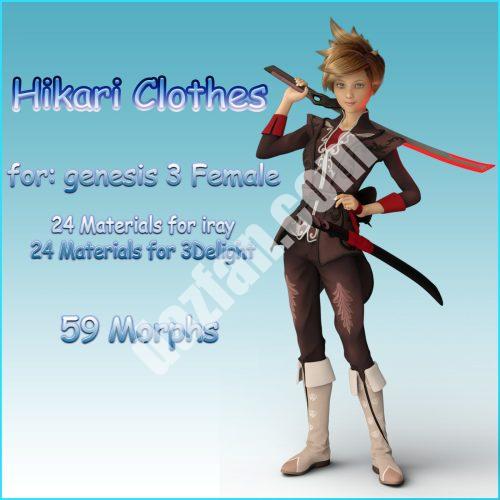 [daz服装] G3F的光动漫服装-DAZ爱好者