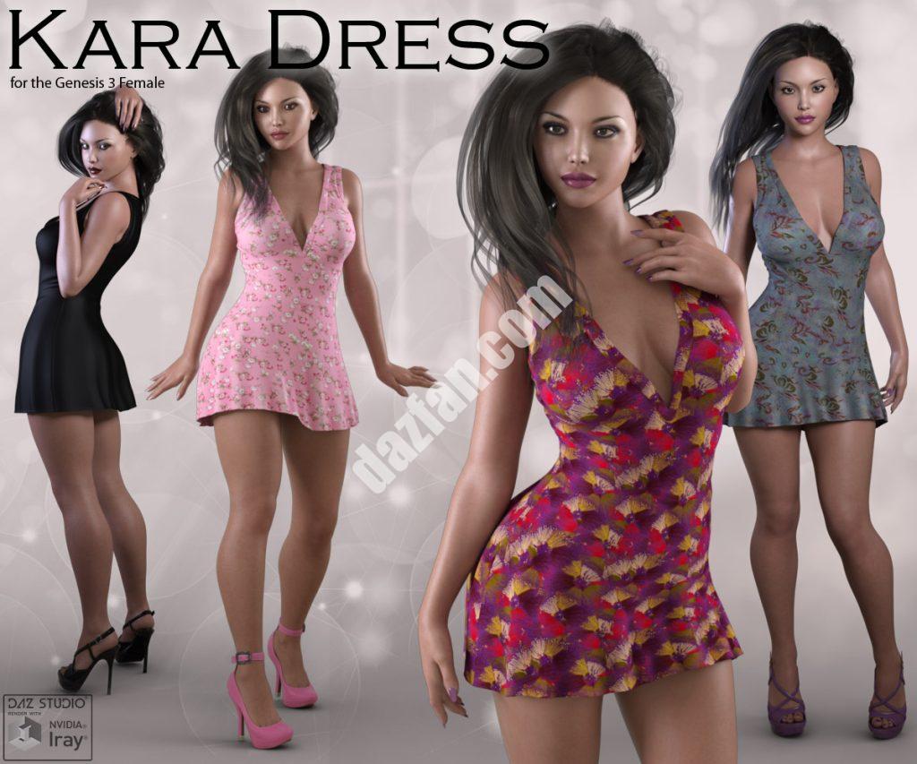 [daz服装] 《创世纪3》中的Kara Dress-DAZ爱好者