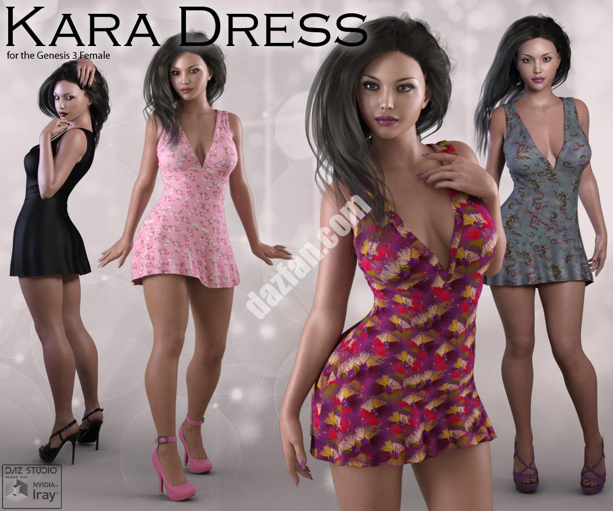 [daz服装] 《创世纪3》中的Kara Dress-DAZ爱好者