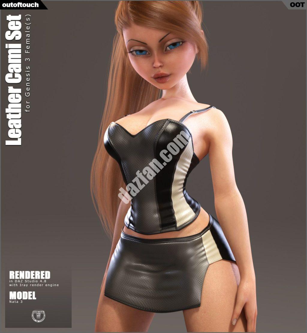 [daz服装] 皮革Cami设置创世纪3女性和Nata3-DAZ爱好者