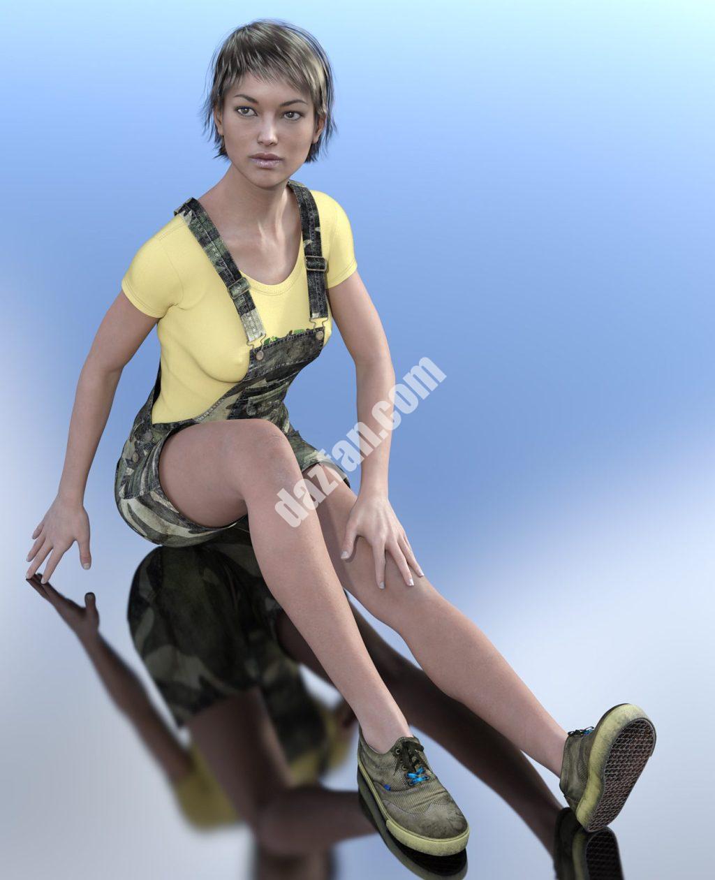 [daz服装] G3F休闲套装-DAZ爱好者