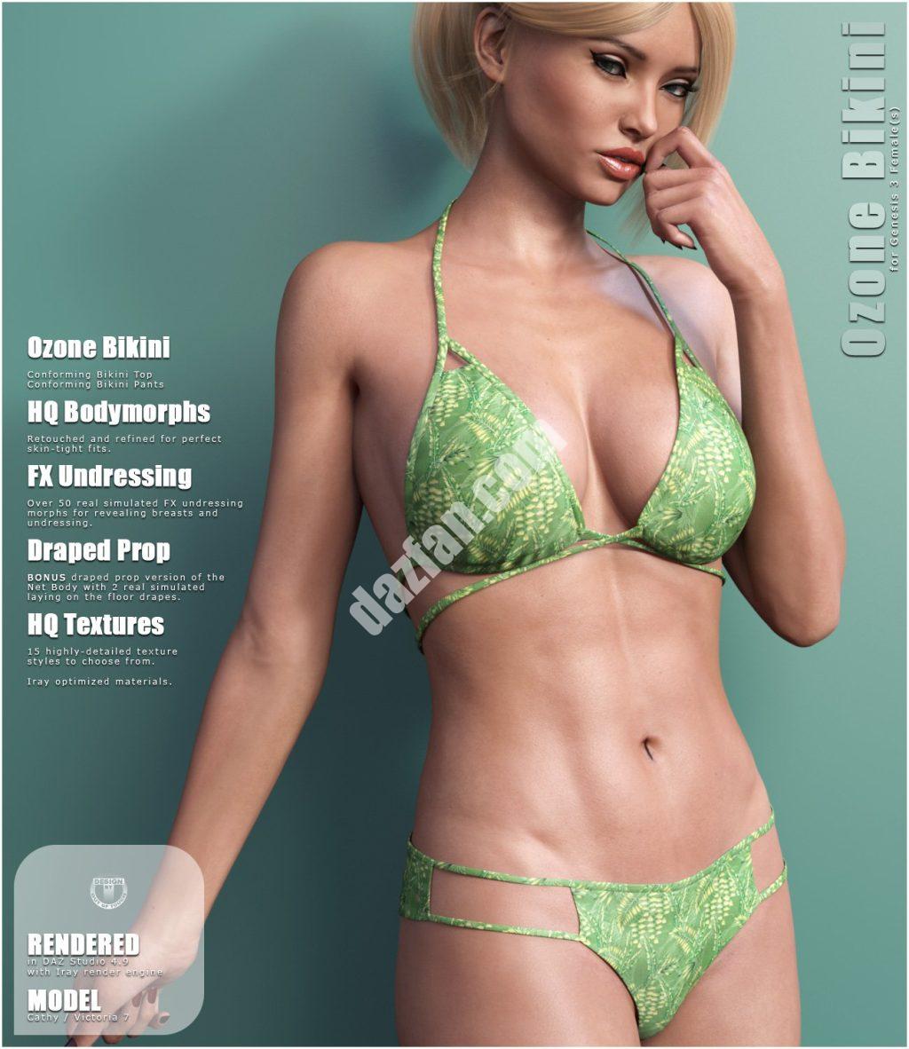 [daz服装] 创世纪3女性臭氧比基尼-DAZ爱好者