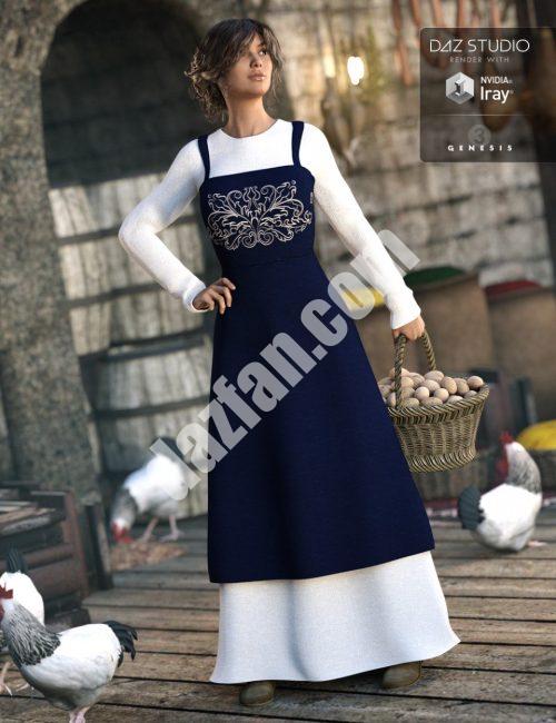 [daz服装] 《创世纪》第三章女性的农家装-DAZ爱好者