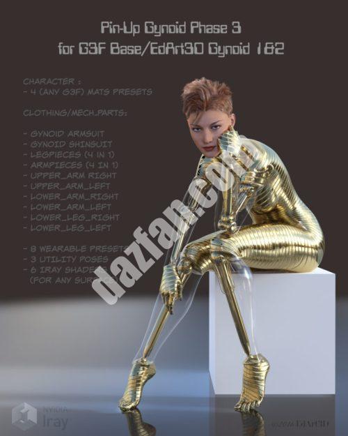 [daz服装] 用于G3F底座的插针陀螺仪阶段3和插针陀螺仪1和2-DAZ爱好者