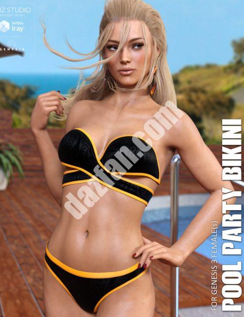 [daz服装] 泳池派对比基尼创世纪3女性-DAZ爱好者