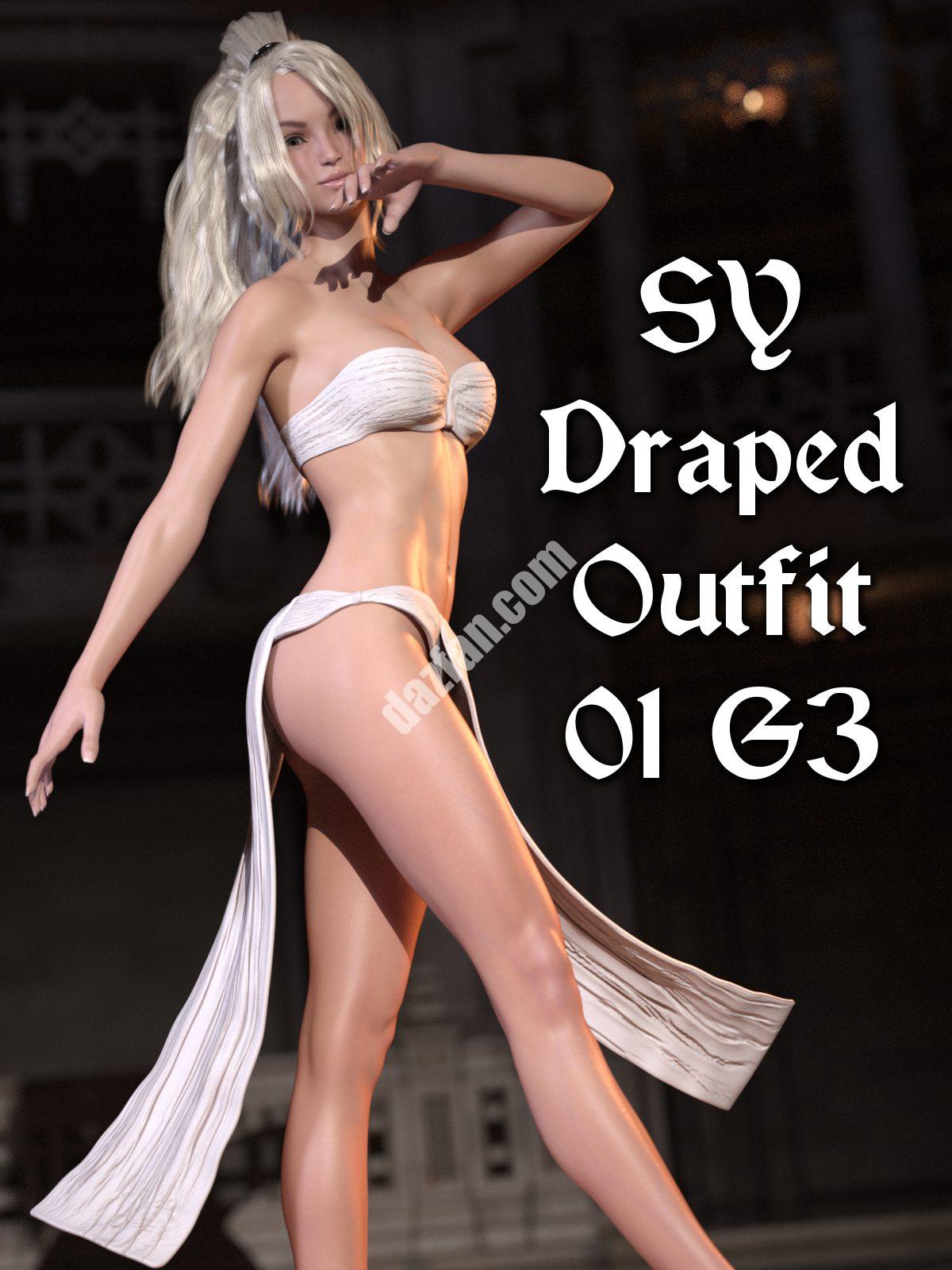 [daz服装] SY褶皱套装01 G3-DAZ爱好者