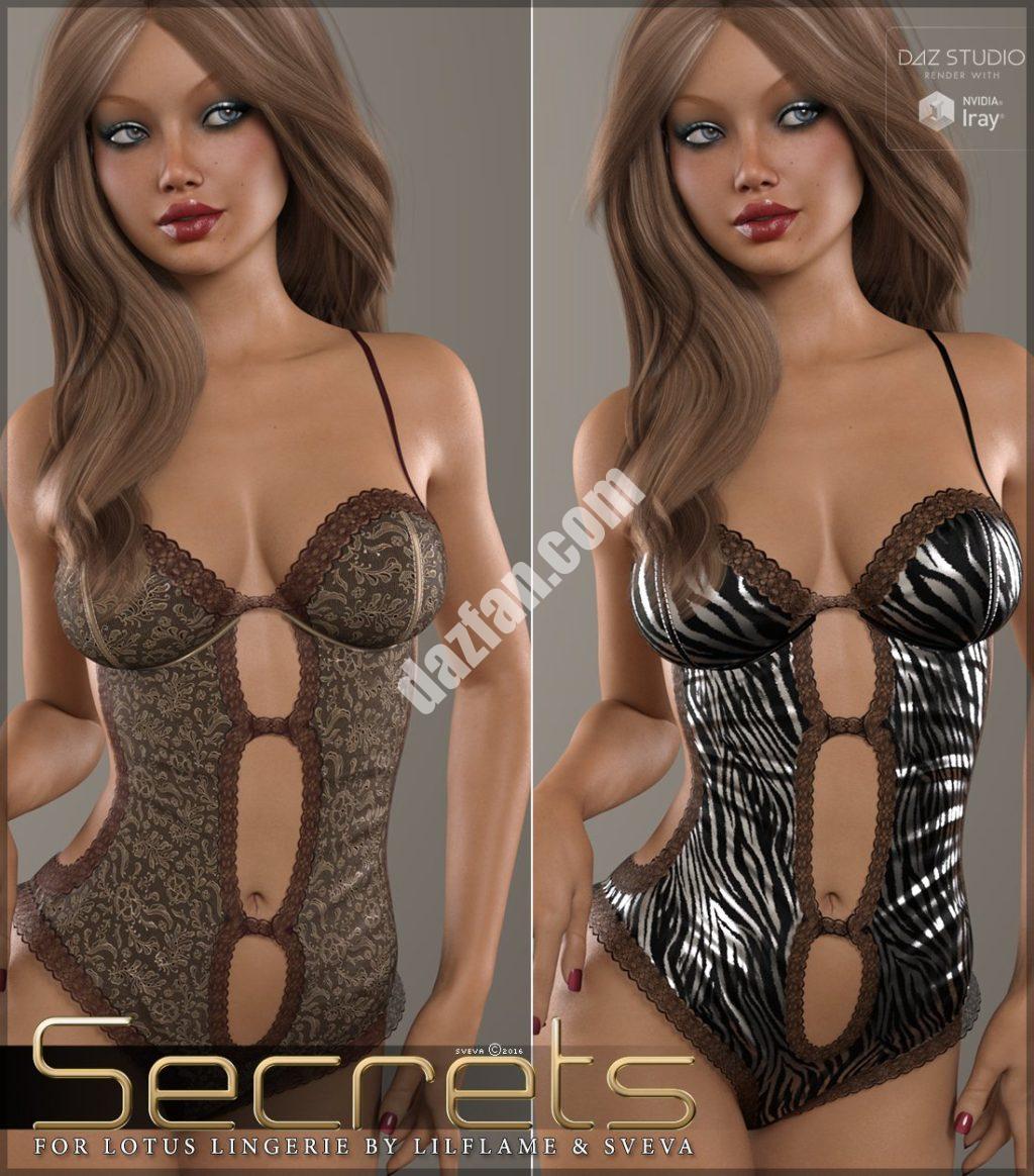 [daz服装] 内衣莲花的秘密-DAZ爱好者