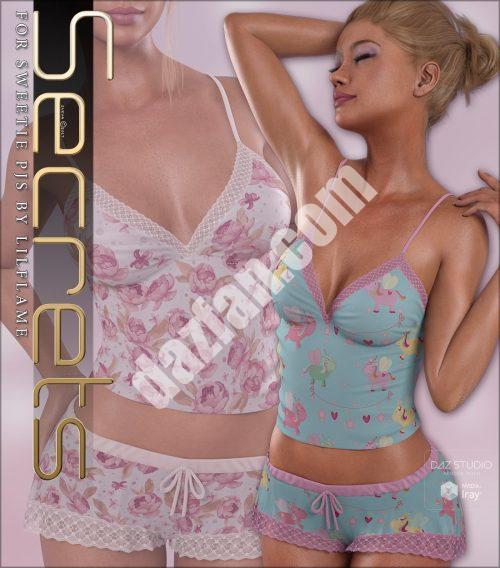 [daz服装] 甜心睡衣的秘密-DAZ爱好者
