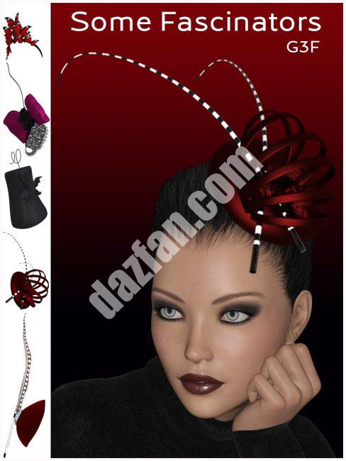 [daz服装] G3F的一些头饰-DAZ爱好者