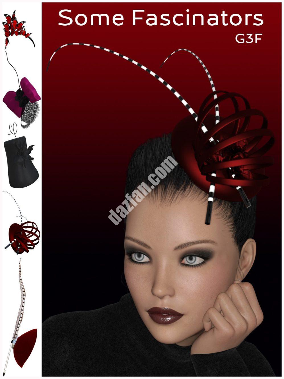 [daz服装] G3F的一些头饰-DAZ爱好者