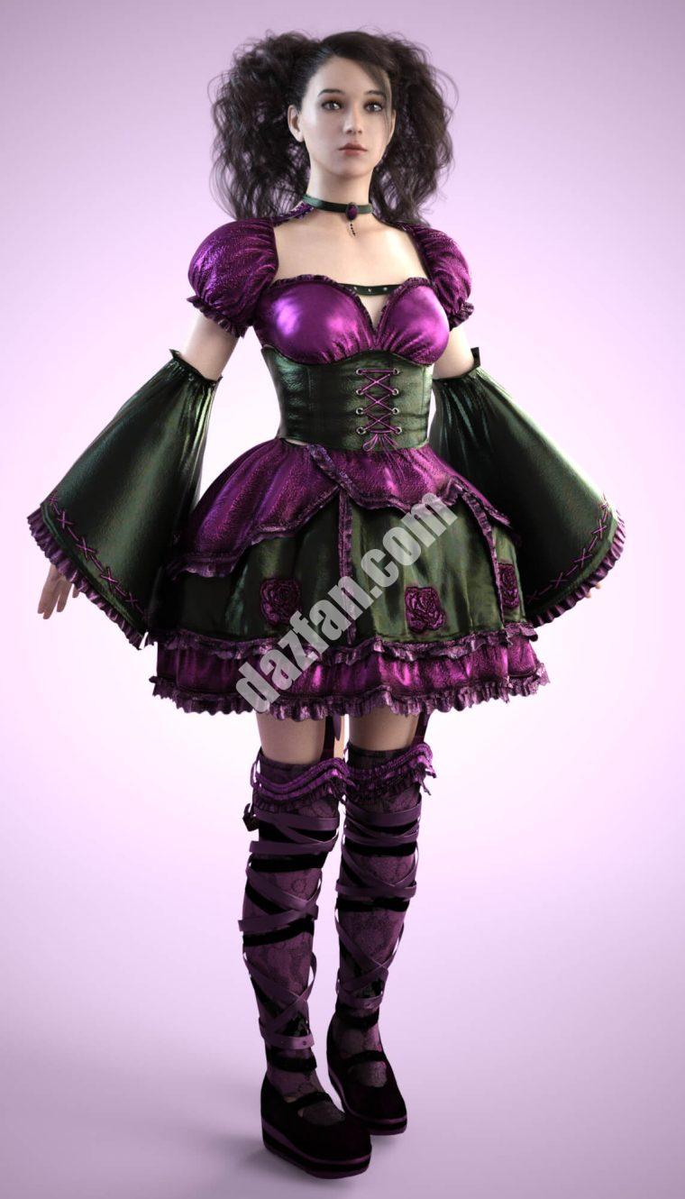 [daz服装] 洛丽塔哥特创世纪3女-DAZ爱好者