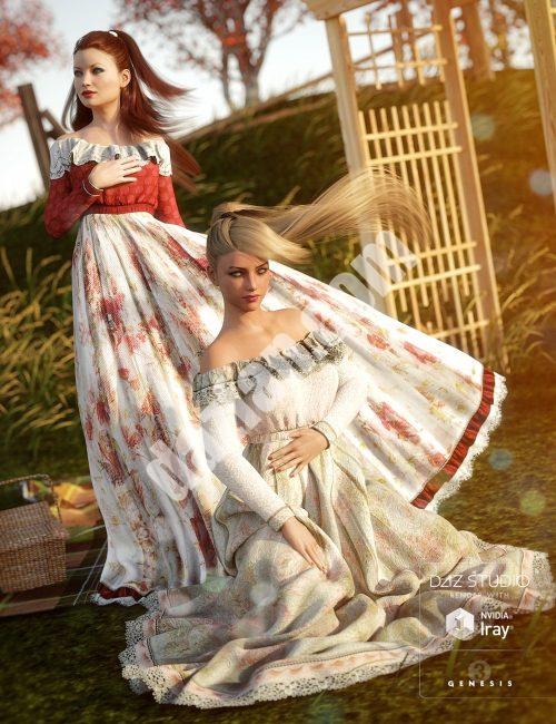 [daz服装] GardenPartyForBelleDress-DAZ爱好者