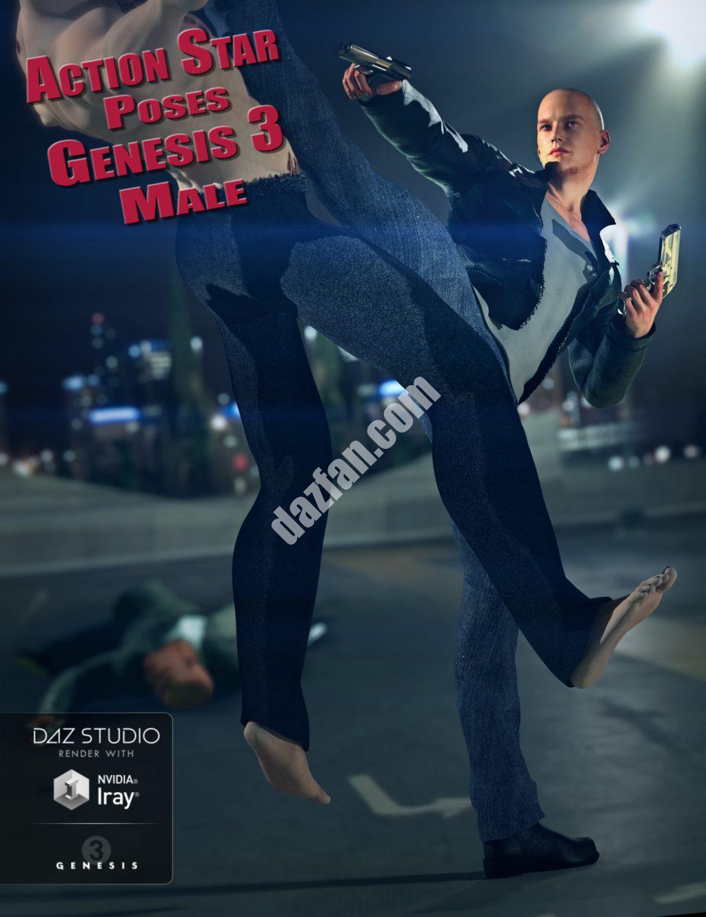 [daz姿势] 动作明星为创世纪3男摆姿势-DAZ爱好者