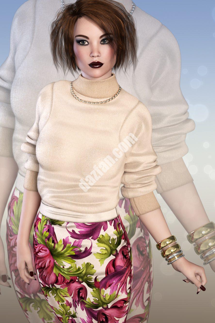 [daz服装] Sublime Couture秋季套装Genesis 3女款-DAZ爱好者