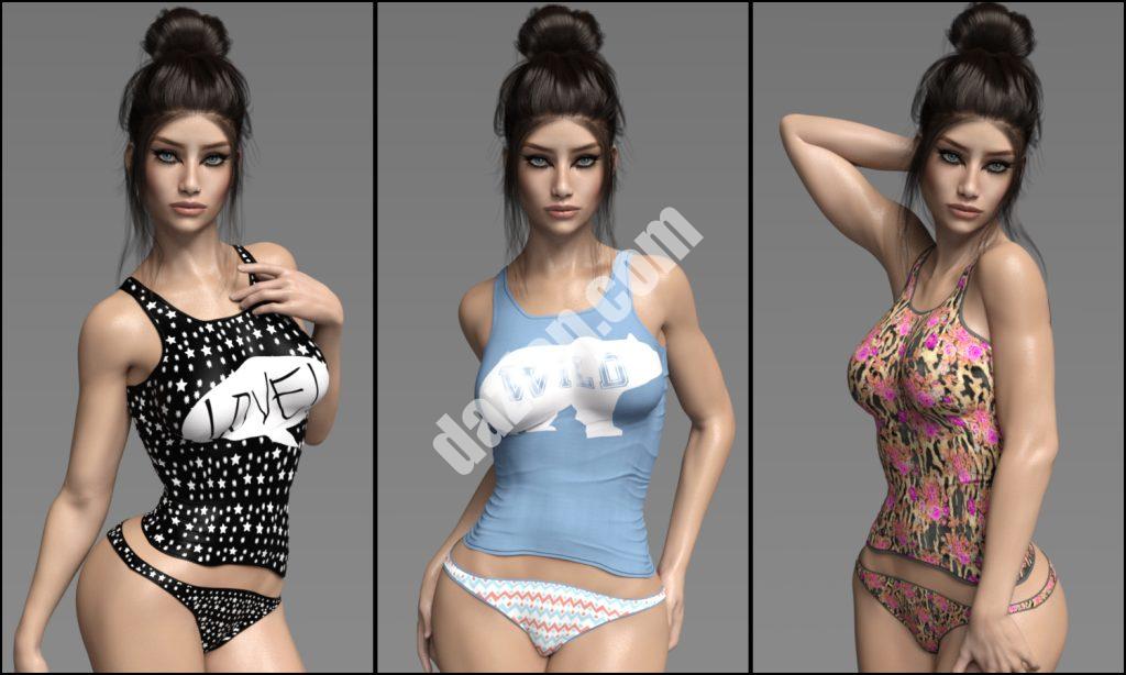 [daz服装] 对比-创世纪3女性的性感内衣-DAZ爱好者