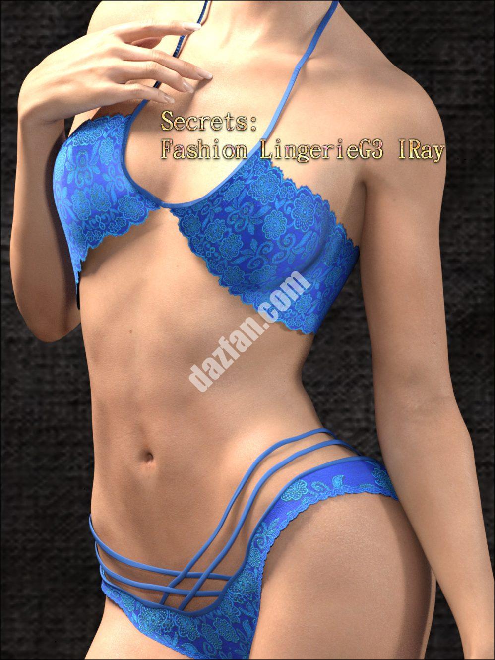 [daz服装] 秘密时尚内衣G3 IRay-DAZ爱好者