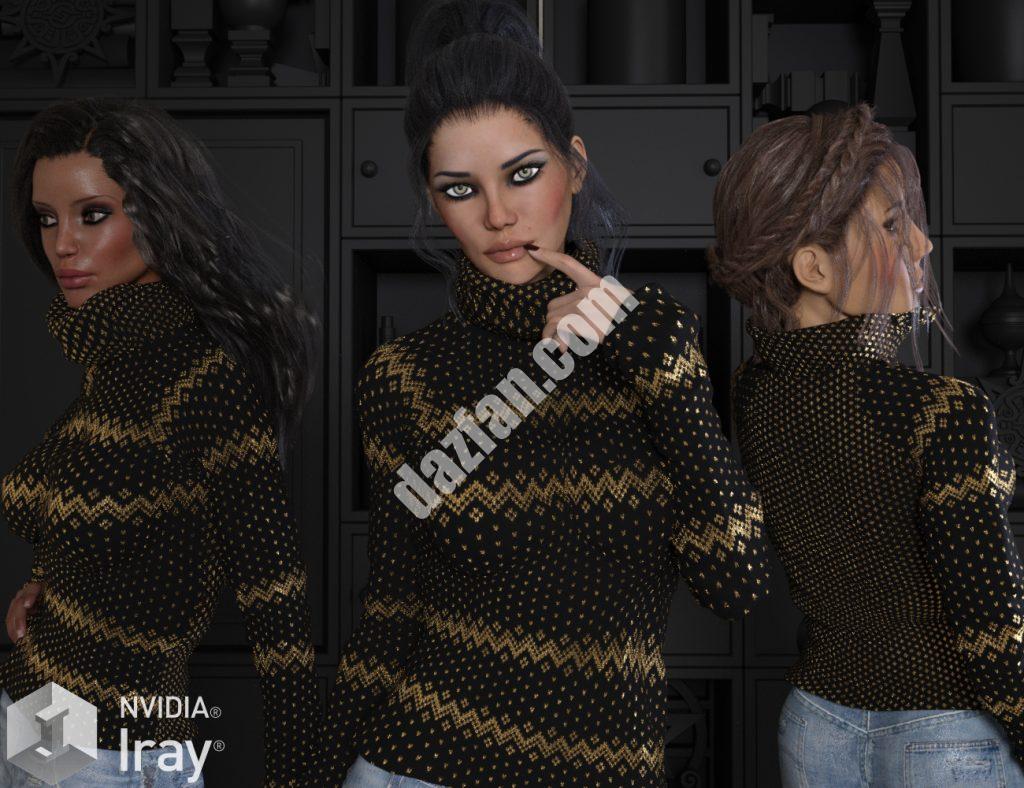 [daz服装] VERSUS -高领毛衣适合G3F-DAZ爱好者