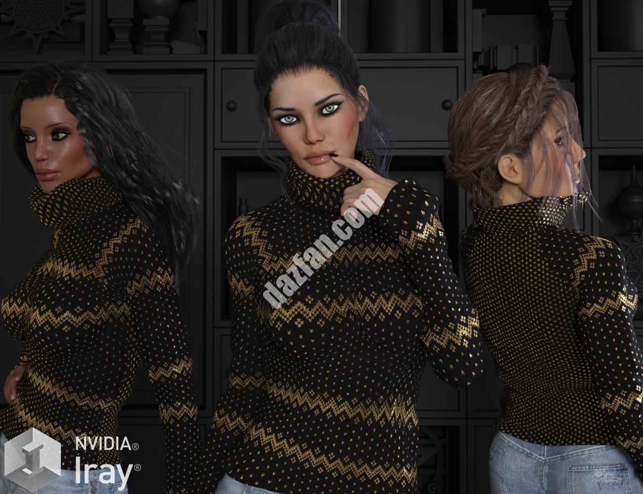 [daz服装] VERSUS -高领毛衣适合G3F-DAZ爱好者