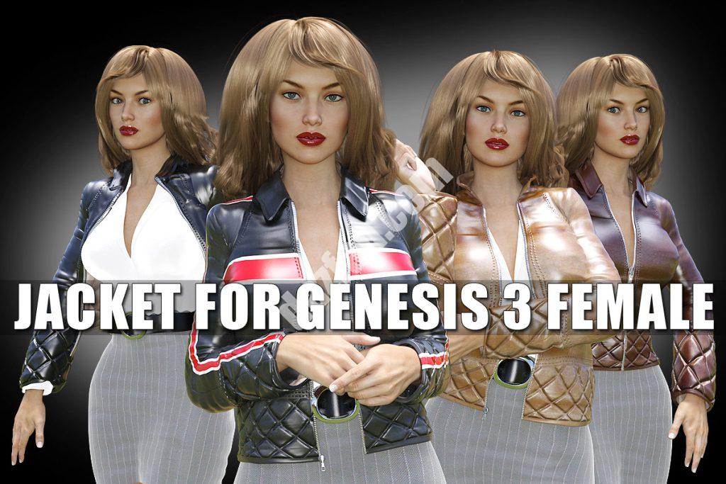 [daz服装] G3女夹克-DAZ爱好者