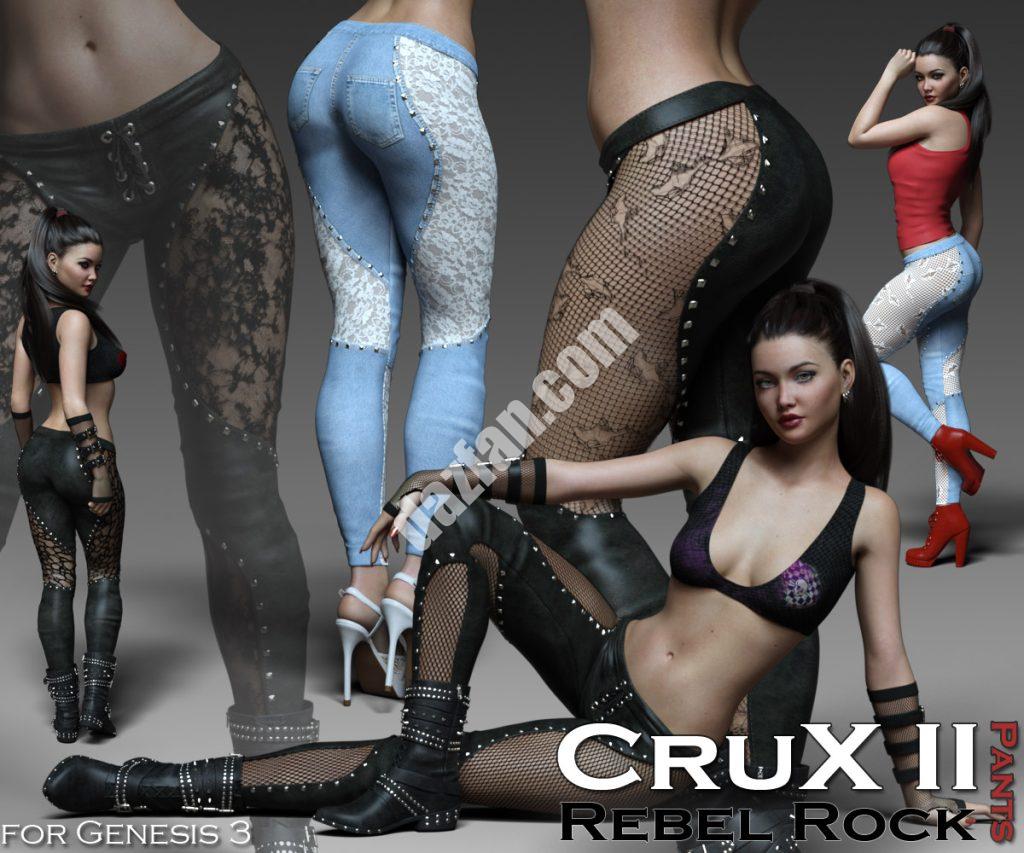[daz服装] 关键二-反叛摇滚裤-DAZ爱好者