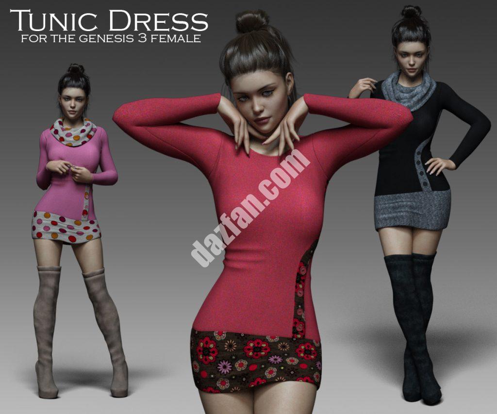 [daz服装] G3F束腰连衣裙-DAZ爱好者